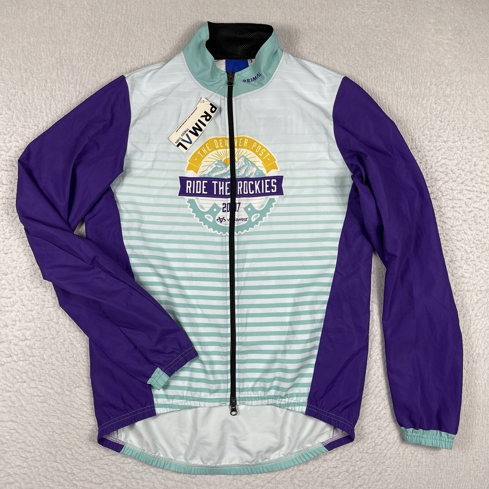 Primal Cycling Jacket Mens Medium Multi Ride the Rockies 2017 Windbreaker Sport